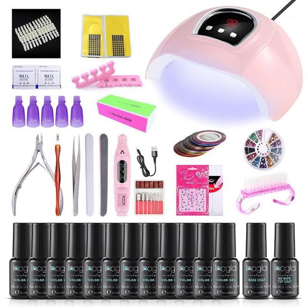 inagla nail gel set uv led 54w lamp & 6/810/12/15color polish kit tools varnish lacquer manicure kit1, Red;pink
inagla nail gel set uv led 54w lamp & 6/810/12/15color polish kit tools varnish lacquer manicure kit1, Red;pink