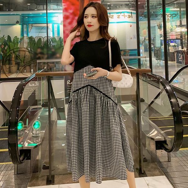 maternity dresses 2021 summer korean fashion long dress plaid patchwork loose clothes for pregnant women pregnancy casual wear, White
maternity dresses 2021 summer korean fashion long dress plaid patchwork loose clothes for pregnant women pregnancy casual wear, White
