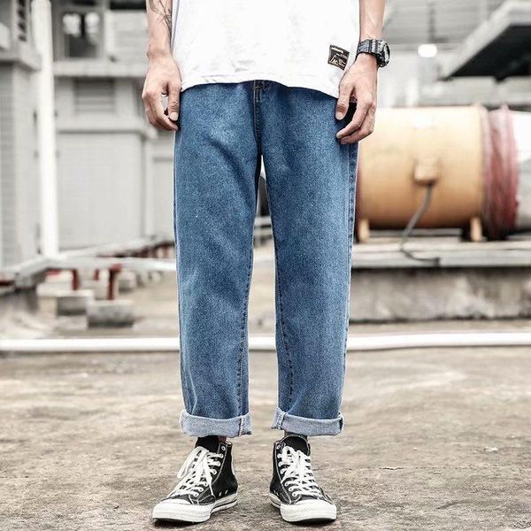men's jeans drop feeling wide leg fashion loose tooling straight father pants korean versatile, Blue
men's jeans drop feeling wide leg fashion loose tooling straight father pants korean versatile, Blue