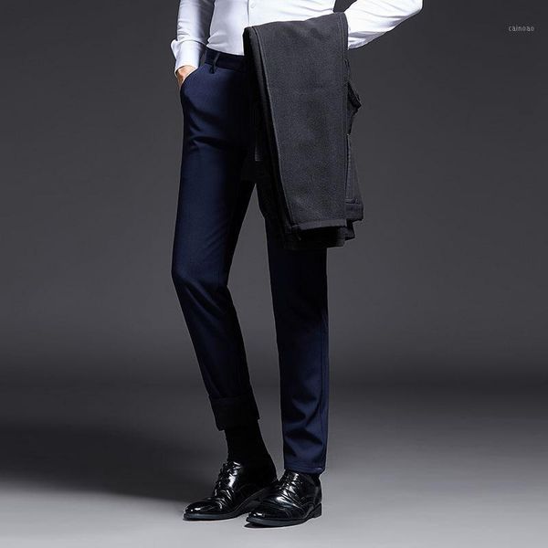 men's pants autumn winter warm fleece for male casual business men plus size 40, Black
men's pants autumn winter warm fleece for male casual business men plus size 40, Black
