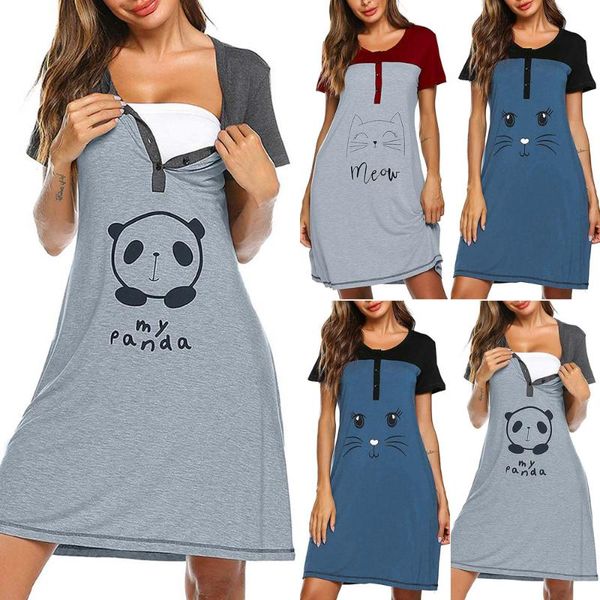 women maternity dress nursing baby dresses nightgown breastfeeding nightshirt sleepwear female printed homewear casual, White
women maternity dress nursing baby dresses nightgown breastfeeding nightshirt sleepwear female printed homewear casual, White