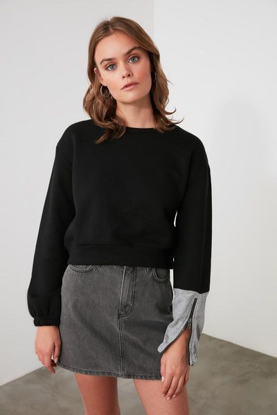 women's hoodies & sweatshirts trendyol zip detail basic knitted sweatshirt twoaw21sw0335, Black
women's hoodies & sweatshirts trendyol zip detail basic knitted sweatshirt twoaw21sw0335, Black