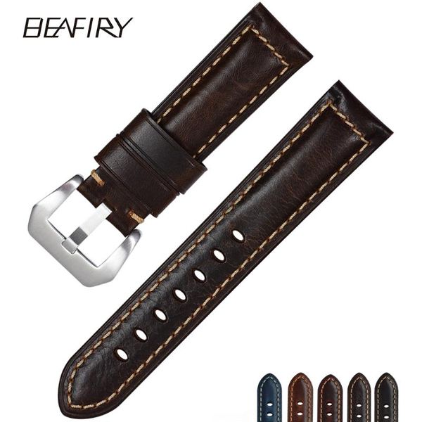 watch bands beafiry oil tanned natural crack genuine leather watchbands 22 24mm dark brown light wine red black blue straps, Black;brown 
watch bands beafiry oil tanned natural crack genuine leather watchbands 22 24mm dark brown light wine red black blue straps, Black;brown