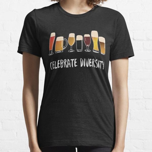 women's t-shirt celebrate diversity t shirt summer fashion casual cotton round neck brew beer drinking, White
women's t-shirt celebrate diversity t shirt summer fashion casual cotton round neck brew beer drinking, White