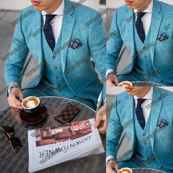 men's suits & blazers winter tweed thick men smoking business custom made 3 pcs jacket&vest&pants formal evening party dinner tuxedos, White;black
men's suits & blazers winter tweed thick men smoking business custom made 3 pcs jacket&vest&pants formal evening party dinner tuxedos, White;black