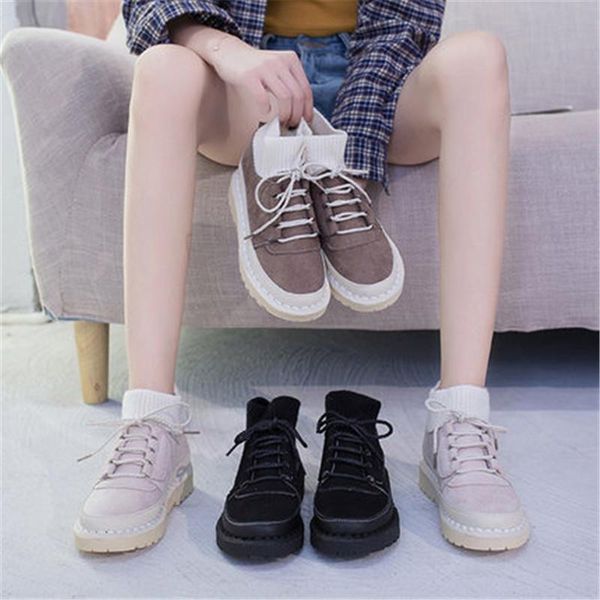 boots autumn winter woman flat high sneakers women's wool mouth single tie casual shoes japanese wild ankle eu 35-40, Black
boots autumn winter woman flat high sneakers women's wool mouth single tie casual shoes japanese wild ankle eu 35-40, Black