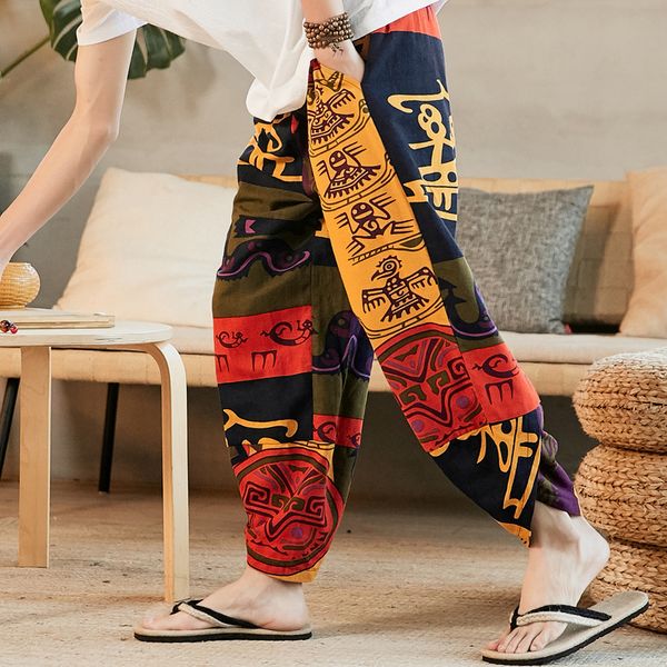 Printed Cotton Linen Wide Leg Pants Boho Men Joggers Hip Hop Harem Pants Streetwear Casual Loose Mens Trousers Plus Size XXXXXL, Painting harem pants
Printed Cotton Linen Wide Leg Pants Boho Men Joggers Hip Hop Harem Pants Streetwear Casual Loose Mens Trousers Plus Size XXXXXL, Painting harem pants