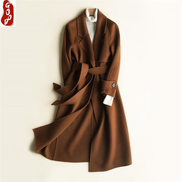 women's wool & blends 100% jackets womens winter clothing cashmere coat female autumn spring long belt abrigos mujer invierno 2021 lpl1, Black
women's wool & blends 100% jackets womens winter clothing cashmere coat female autumn spring long belt abrigos mujer invierno 2021 lpl1, Black