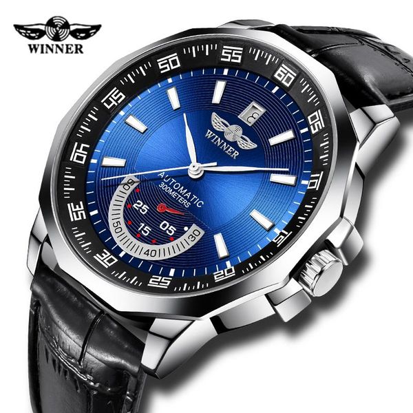 winner blue dial mens watches casual luminous hand automatic mechanical watch leather strap sport male clock wristwatches, Slivery;brown
winner blue dial mens watches casual luminous hand automatic mechanical watch leather strap sport male clock wristwatches, Slivery;brown