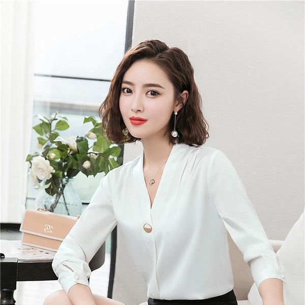 women's blouses & shirts elegant white long sleeve chiffon and for ladies office work wear female blouse clothes
women's blouses & shirts elegant white long sleeve chiffon and for ladies office work wear female blouse clothes