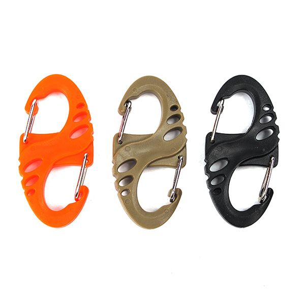 10pcs/lot s type backpack clasps climbing carabiners keychain camping bottle hooks paracord tactical survival gear buckles
10pcs/lot s type backpack clasps climbing carabiners keychain camping bottle hooks paracord tactical survival gear buckles