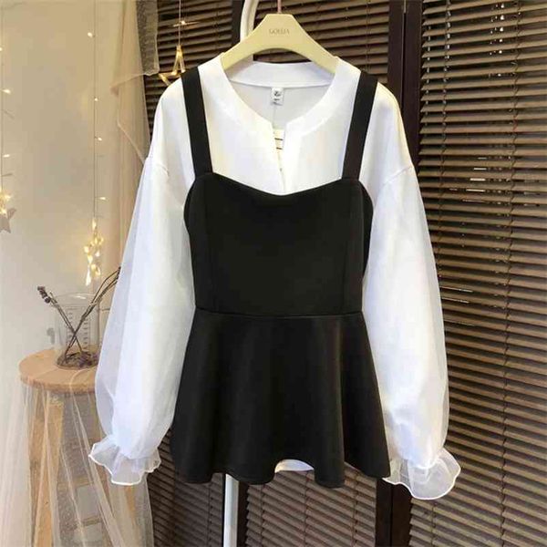 spring fashion woman beautiful puff sleeves + black vest 2pcs sets girls ladies shirts a651 210519, White
spring fashion woman beautiful puff sleeves + black vest 2pcs sets girls ladies shirts a651 210519, White