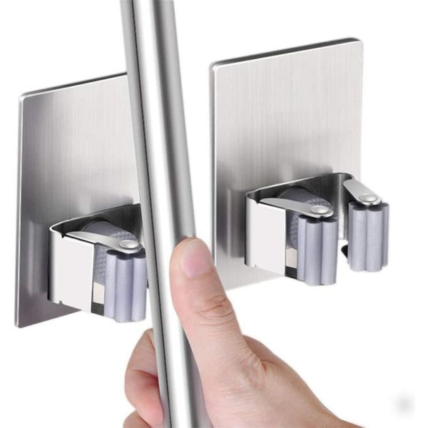 hooks & rails 2 pack mop broom holder organizer, self adhesive wall mounted organizer storage rack clip for kitchen bathroom
hooks & rails 2 pack mop broom holder organizer, self adhesive wall mounted organizer storage rack clip for kitchen bathroom