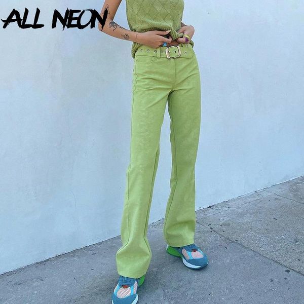 women's pants & capris allneon y2k streetwear vintage green low waist trousers 90s aesthetics belted basic full length straight long au, Black;white
women's pants & capris allneon y2k streetwear vintage green low waist trousers 90s aesthetics belted basic full length straight long au, Black;white