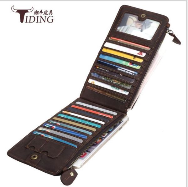 card holders men cow leather crddit stardard wallets 2021 man long dress card& id business checkbook money clips, Brown;gray
card holders men cow leather crddit stardard wallets 2021 man long dress card& id business checkbook money clips, Brown;gray