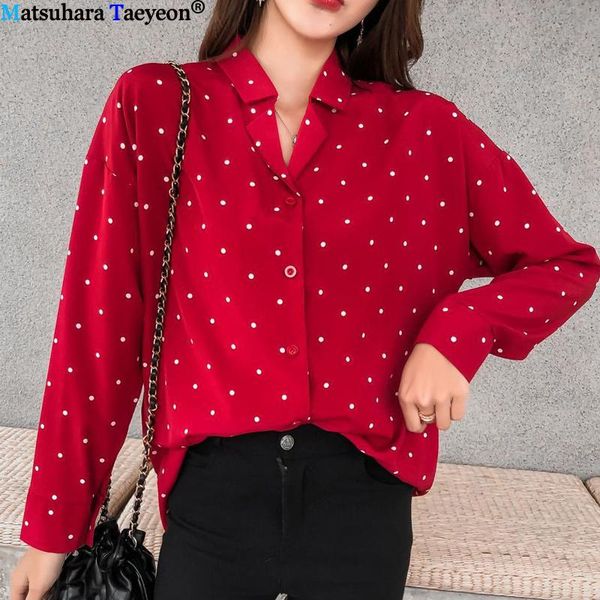 women's blouses & shirts autumn 2021 fashion chiffon v-neck wave point blouse women shirt long sleeve blusa clothing, White
women's blouses & shirts autumn 2021 fashion chiffon v-neck wave point blouse women shirt long sleeve blusa clothing, White