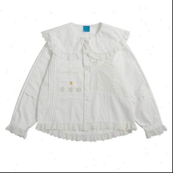women blouses white lace doll collar embroidery stitching shirt womens long sleeves suitable for teenage girls
women blouses white lace doll collar embroidery stitching shirt womens long sleeves suitable for teenage girls