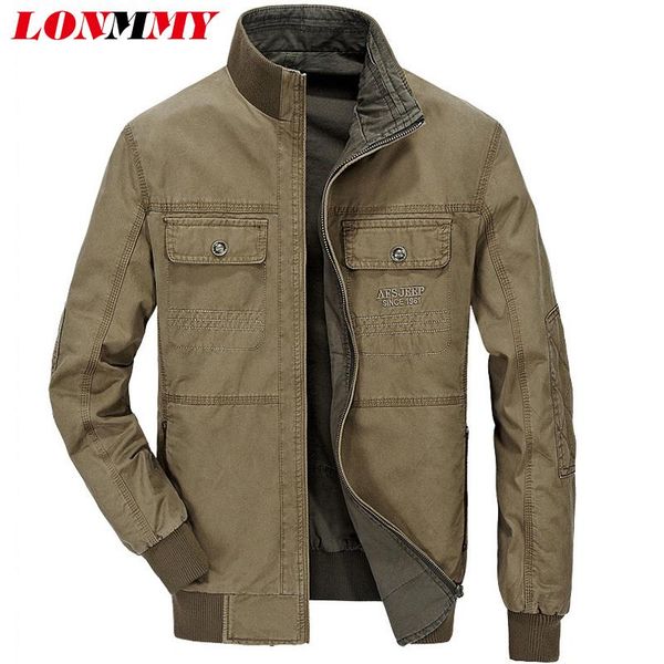men's jackets lonmmy m-4xl mens and coats cotton sided wear military jacket men militar windbreaker casaco masculino casual 2021, Black;brown
men's jackets lonmmy m-4xl mens and coats cotton sided wear military jacket men militar windbreaker casaco masculino casual 2021, Black;brown