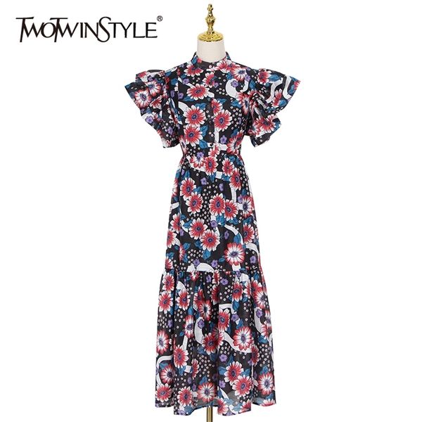 vintage hit color women's dress stand collar ruffle sleeve high waist print maxi dresses female fashion 210520, Black;gray
vintage hit color women's dress stand collar ruffle sleeve high waist print maxi dresses female fashion 210520, Black;gray