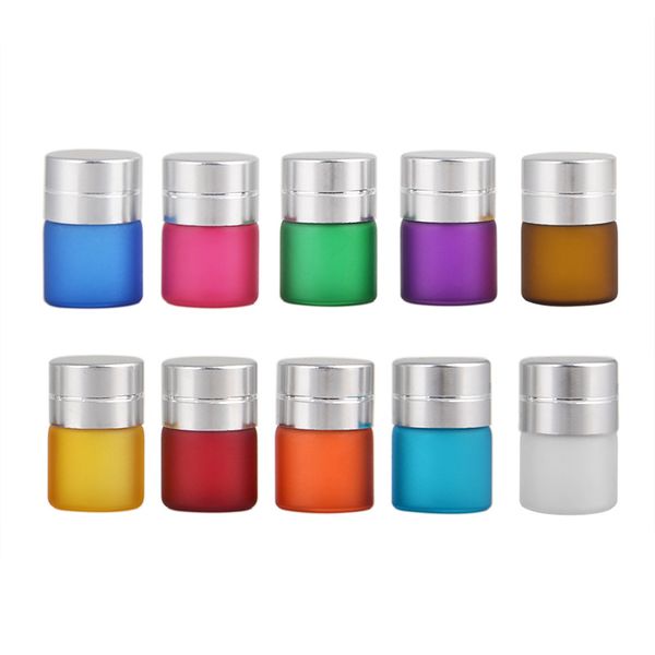 1ml frosted color essential oil glass bottle perfume sample vials container thin glass with plug and caps
1ml frosted color essential oil glass bottle perfume sample vials container thin glass with plug and caps