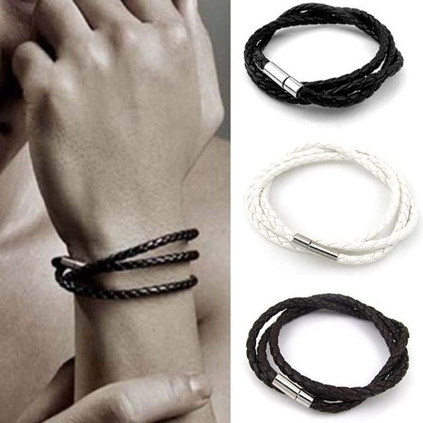 pcs black white bronze wove knit long bracelet jewelry leather multi layers charm for women and men link, chain
pcs black white bronze wove knit long bracelet jewelry leather multi layers charm for women and men link, chain