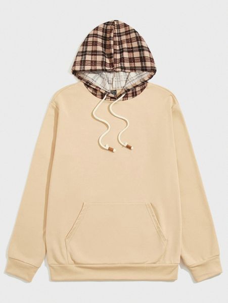 1pc tartan print kangaroo pocket sweatshirt b2fj#, Black
1pc tartan print kangaroo pocket sweatshirt b2fj#, Black