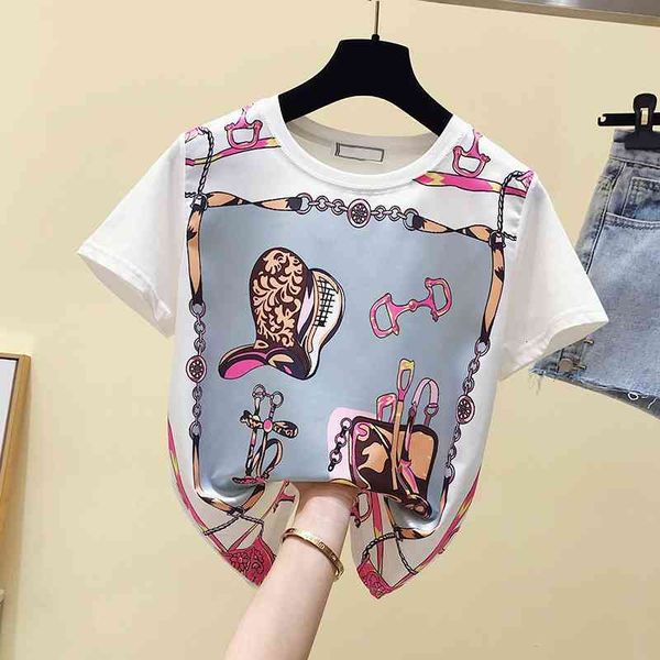 women's t-shirt modis print short sleeve t shirt women o-neck white tee femme personality loose basic t 2021 summer arrival i
women's t-shirt modis print short sleeve t shirt women o-neck white tee femme personality loose basic t 2021 summer arrival i
