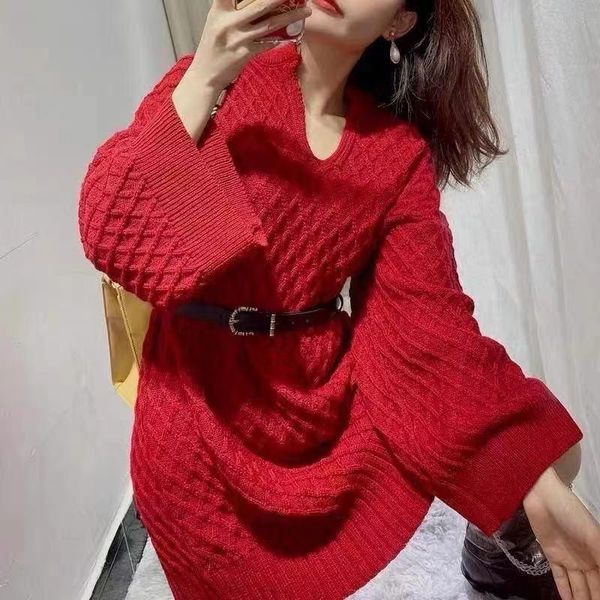 casual dresses spring autumn winter girls vestido women elegant vintage long sleeve loose big size red black sweater knitted dress, Black;gray
casual dresses spring autumn winter girls vestido women elegant vintage long sleeve loose big size red black sweater knitted dress, Black;gray