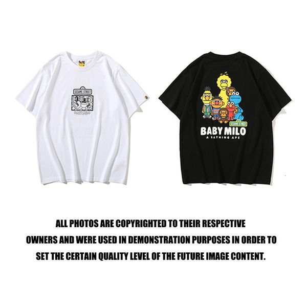 fashion t shirt 2021s summer brand sesame co branded mlo ape man short sleeve men's pullover loose, White;black
fashion t shirt 2021s summer brand sesame co branded mlo ape man short sleeve men's pullover loose, White;black