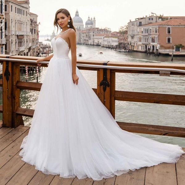 other wedding dresses elegant sheer neck a-line dress sleeveless maternity pregnant backless beach custom made bridal gowns 2021, White
other wedding dresses elegant sheer neck a-line dress sleeveless maternity pregnant backless beach custom made bridal gowns 2021, White