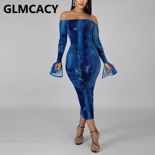 women printed long sleeve flare sleeve off shoulder bodycon maxi dress 210702, Black;gray
women printed long sleeve flare sleeve off shoulder bodycon maxi dress 210702, Black;gray
