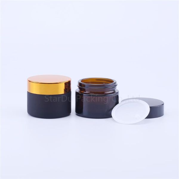storage bottles & jars 50g amber glass cream cosmetic packaging with lid plastic caps inner liners round empty small 200pcs
storage bottles & jars 50g amber glass cream cosmetic packaging with lid plastic caps inner liners round empty small 200pcs