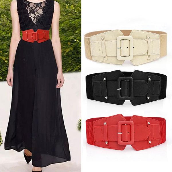 female elastic belt ladies dress coat decorative faux leather wide wist belts solid cinch waistband vintage waist seal, Black;brown
female elastic belt ladies dress coat decorative faux leather wide wist belts solid cinch waistband vintage waist seal, Black;brown