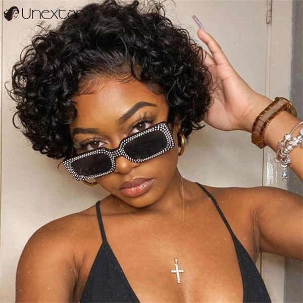 lace wigs unextar cut wig human hair short curly full machine non, Black;brown
lace wigs unextar cut wig human hair short curly full machine non, Black;brown