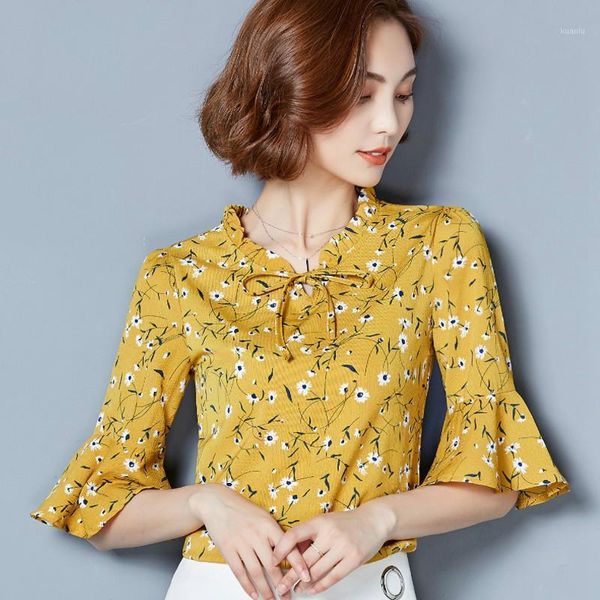 women's blouses & shirts summer women chiffon floral print blouse casual short sleeve plus size blusas feminine, White
women's blouses & shirts summer women chiffon floral print blouse casual short sleeve plus size blusas feminine, White