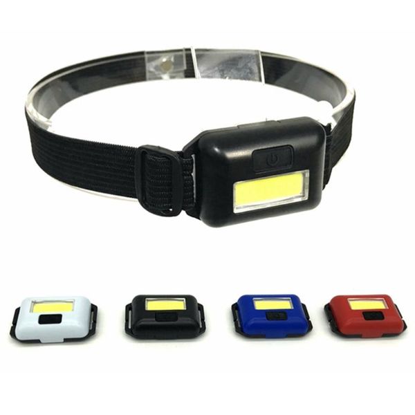 

head lamps mini 3 modes headlight use battery cob running light long working on camping fishing promotion lig