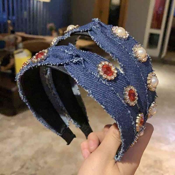 fabric hoop wide denim edge knot headband fashion high-grade diamond inlaid accessories temperament pearl hairpin, Black;brown
fabric hoop wide denim edge knot headband fashion high-grade diamond inlaid accessories temperament pearl hairpin, Black;brown