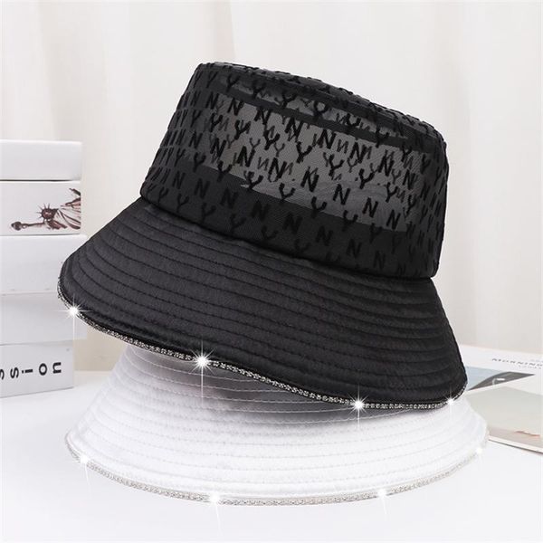 wide brim hats summer rhinestone bucket hat for women net yarn solid color outdoor sun portable foldable lady fashin caps, Blue;gray
wide brim hats summer rhinestone bucket hat for women net yarn solid color outdoor sun portable foldable lady fashin caps, Blue;gray