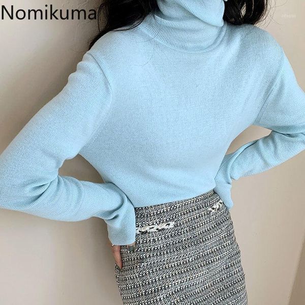 nomikuma korean chic turtleneck pullover solid color slim sweater women casual fashion knitted jumpers arrival pull femme women's sweat, White;black
nomikuma korean chic turtleneck pullover solid color slim sweater women casual fashion knitted jumpers arrival pull femme women's sweat, White;black