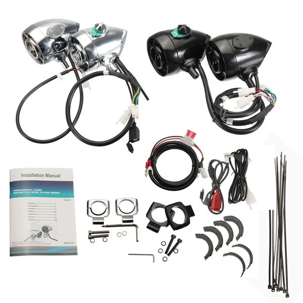 motorcycle mp3 speaker audio stereo system handlebar mount with bluetooth function
motorcycle mp3 speaker audio stereo system handlebar mount with bluetooth function