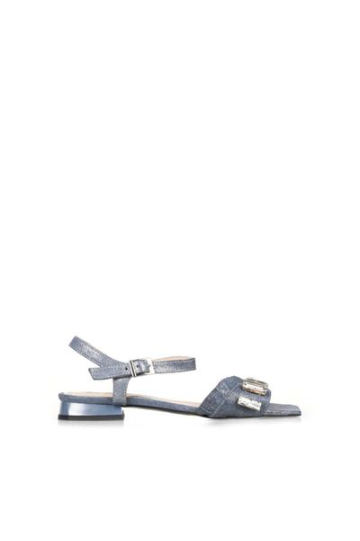 sandals blue cubic zirconia women, Black