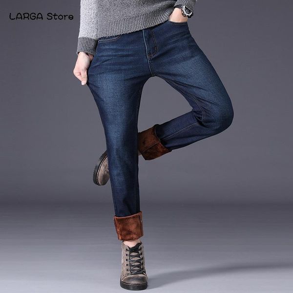 winter 2021 jeans slim fit for men plus size thickened high-waisted pants warm casual black stretch men's, Blue
winter 2021 jeans slim fit for men plus size thickened high-waisted pants warm casual black stretch men's, Blue