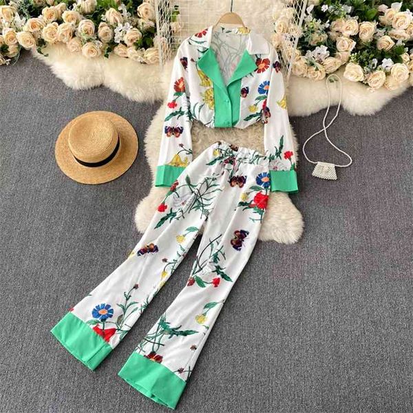 women style european american pajamas 2 piece suit female printing lapel fashion two-piece uk973 210506, White
women style european american pajamas 2 piece suit female printing lapel fashion two-piece uk973 210506, White