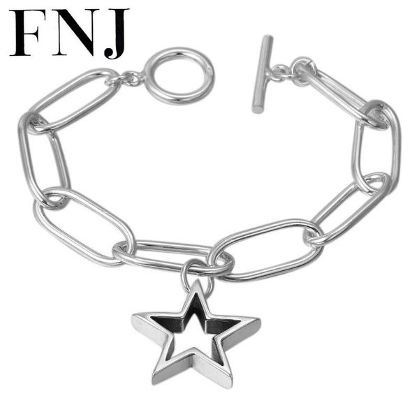 link, chain fnj 19cm link bracelet 925 silver fashion star charm original pure s925 thai bracelets for women jewelry, Black
link, chain fnj 19cm link bracelet 925 silver fashion star charm original pure s925 thai bracelets for women jewelry, Black