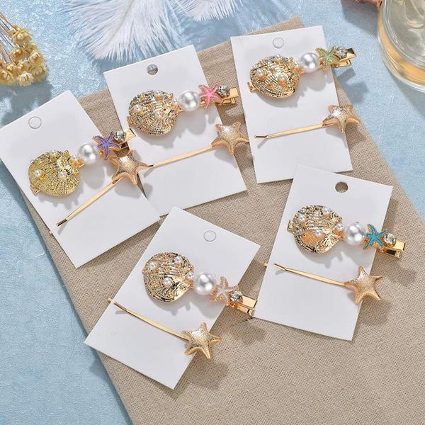 hair clips & barrettes ins sea starfish bangs for women girls shell imitation pearl metal hairpins sweet beach headwear accessories, Golden;silver
hair clips & barrettes ins sea starfish bangs for women girls shell imitation pearl metal hairpins sweet beach headwear accessories, Golden;silver