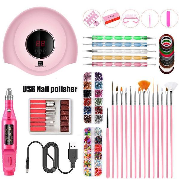 nail lamp 36w usb smart sensor dual light source uv quick dry therapy machine polishing tool set 39 pcs set1
nail lamp 36w usb smart sensor dual light source uv quick dry therapy machine polishing tool set 39 pcs set1