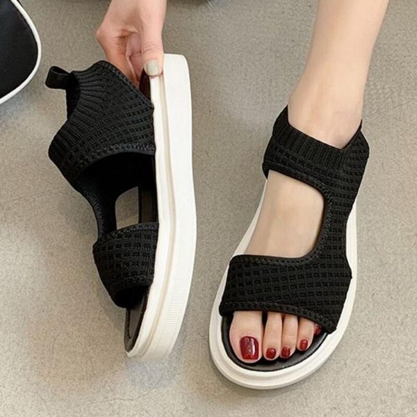 women's sandals wedges footwear summer platform women shoes female slip on peep toe knitted ladies sneakers casual 2021, Black
women's sandals wedges footwear summer platform women shoes female slip on peep toe knitted ladies sneakers casual 2021, Black