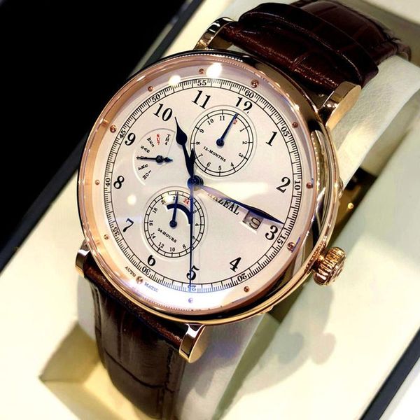 wristwatches hazeal business men wristwatch seagull movement men's automatic mechanical watches sapphire waterproof calendar, Slivery;brown
wristwatches hazeal business men wristwatch seagull movement men's automatic mechanical watches sapphire waterproof calendar, Slivery;brown