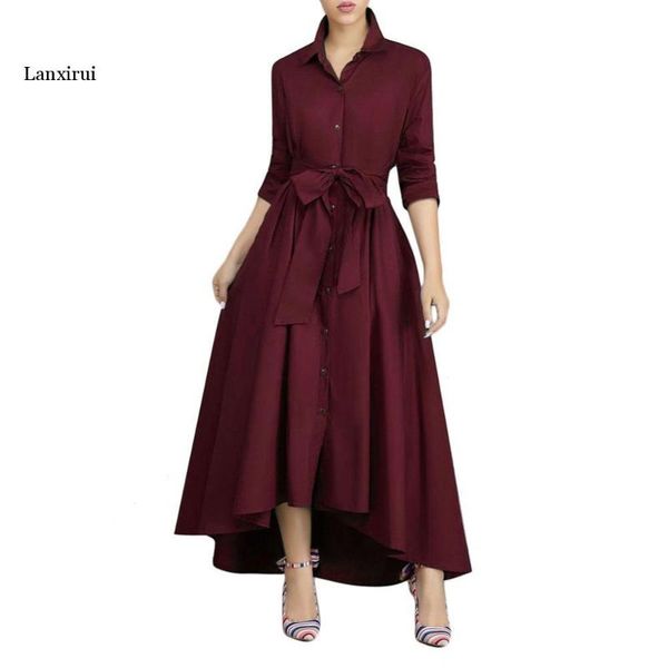 casual dresses lanxirui womens autumn winter asymmetrical mid-calf dress ladies long sleeve turndown collar sashes vestidos de festa, Black;gray
casual dresses lanxirui womens autumn winter asymmetrical mid-calf dress ladies long sleeve turndown collar sashes vestidos de festa, Black;gray