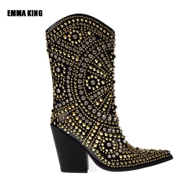 boots 2021 women luxury colorful crystal mid-calf lady pointed toe rhinestone decor boot designer high heels patry shoes, Black
boots 2021 women luxury colorful crystal mid-calf lady pointed toe rhinestone decor boot designer high heels patry shoes, Black